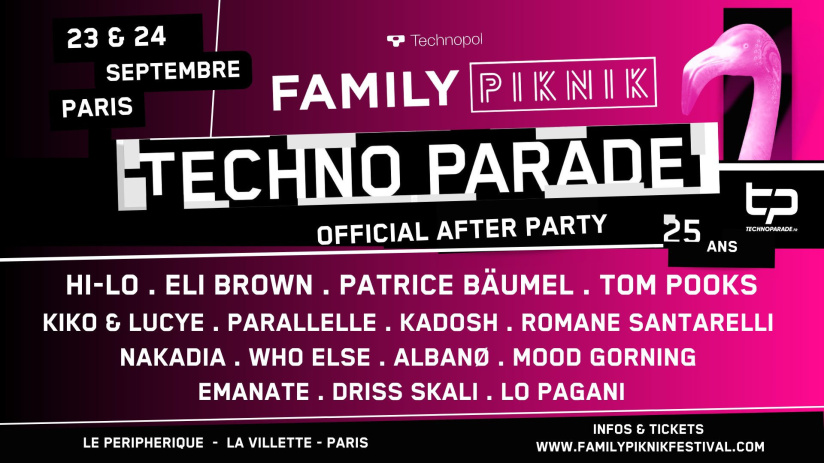 Techno Parade 2023 x Family Piknik: un after pendant deux jours à La Villette