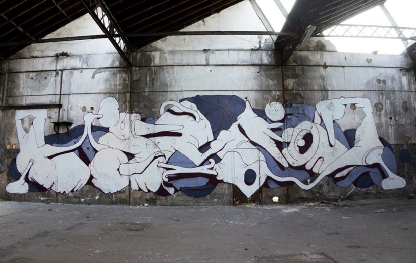 Performance de street art : Esmo investit le MUR XIII