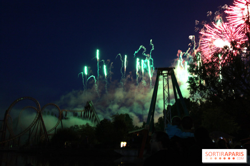 Inauguration officielle de la Forêt d'Idefix, feux d'artifice 25 ans Astérix