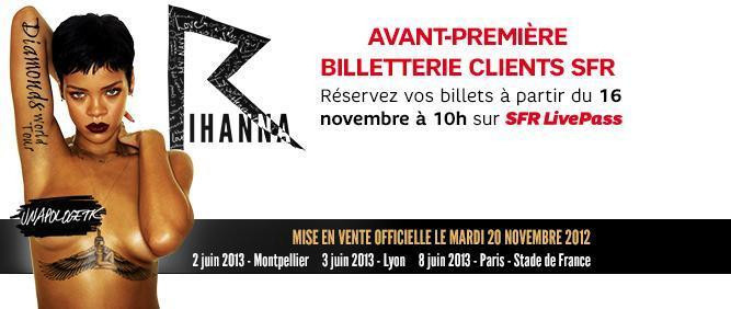 Rihanna au Stade de France en 2013 pour son « Diamonds World Tour »