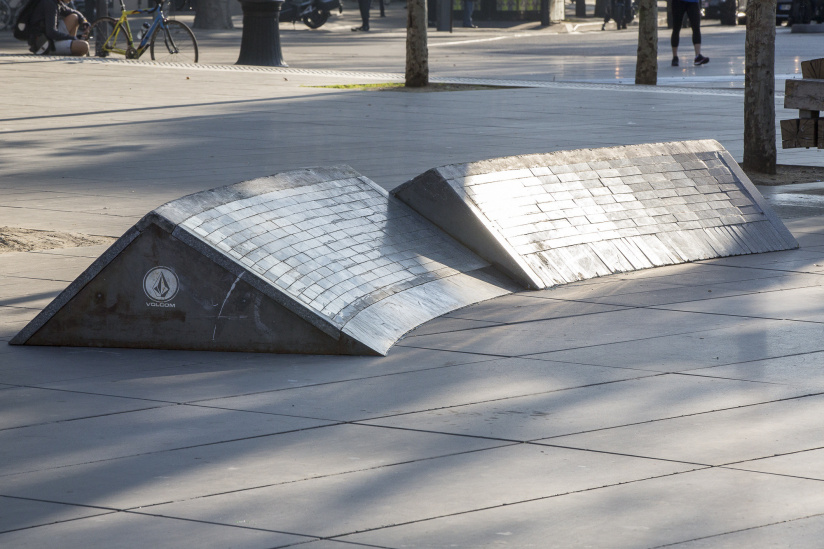 Des rampes de skate Place de la République