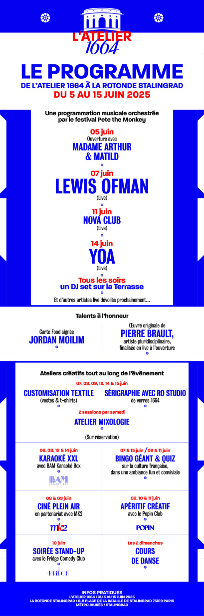 Ciné en plein air, karaoké, DJ Set... une brasserie festive débarque dans un monument historique à Paris