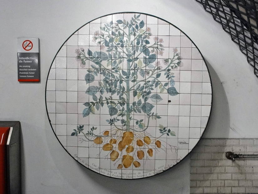 À Paris, une station de métro a été décorée pour évoquer... la pomme de terre !