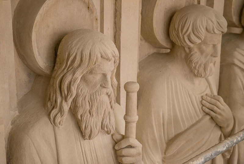 La façade de l'église Saint-Augustin refaite à neuf