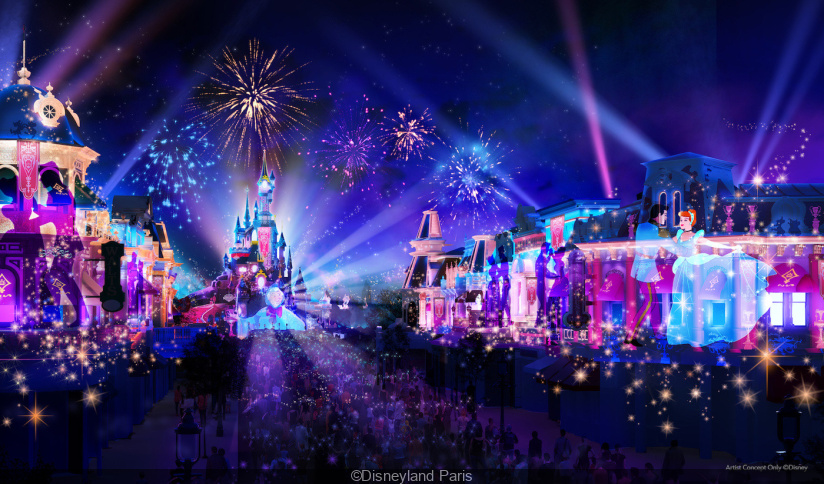 Disneyland Paris : un nouveau show nocturne sur le Château et Main Street en 2025