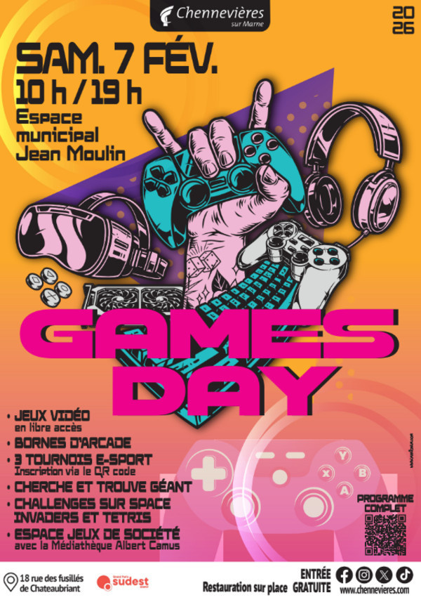 Games Day 2026 à Chennevières : tournois, retrogaming et arcade au programme