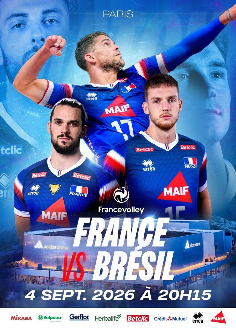 Volley : France-Brésil, les Bleus retrouvent Paris à l’Arena La Chapelle