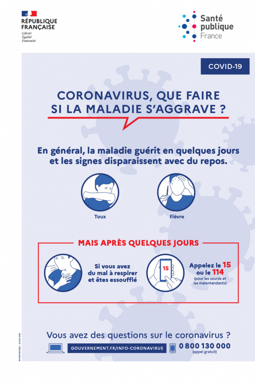Coronavirus : que faire en cas de symptômes ou en cas de doute ?