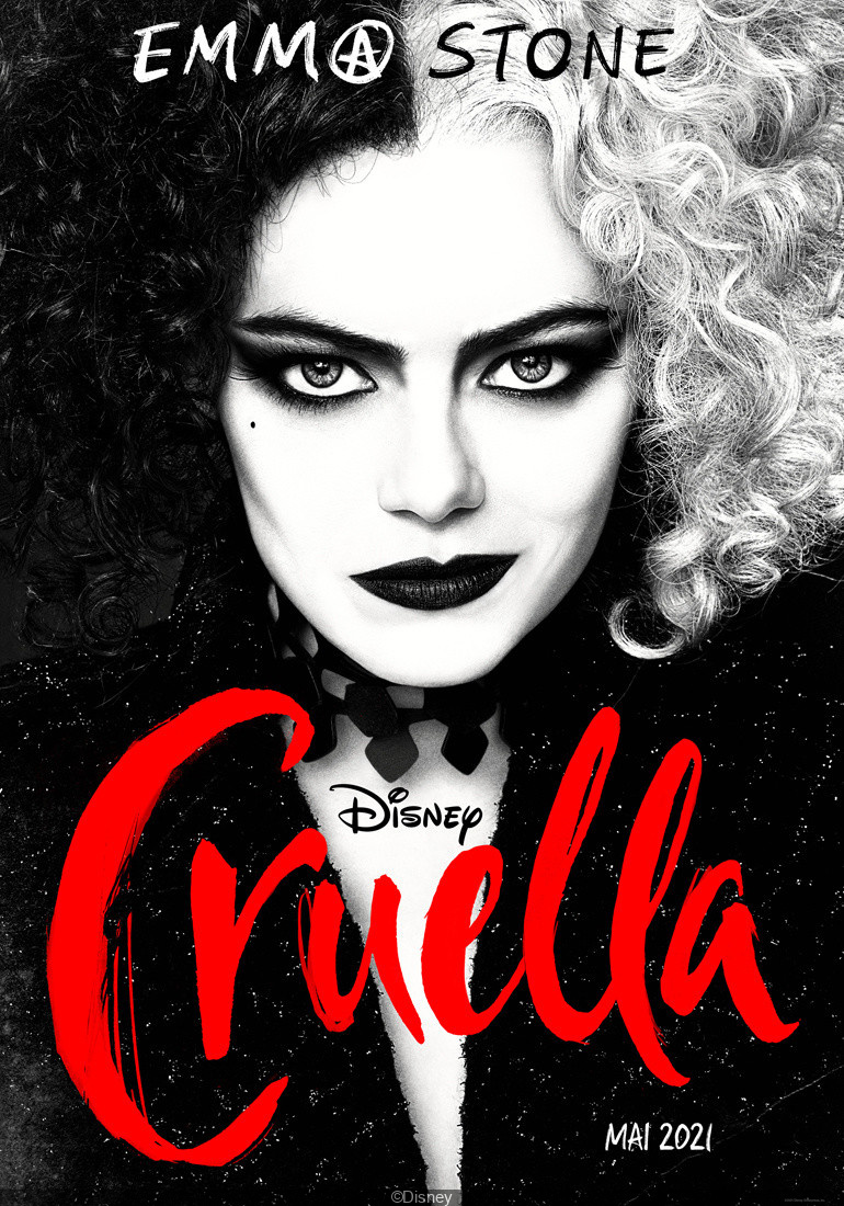 Cruella, with Emma Stone: poster and trailer