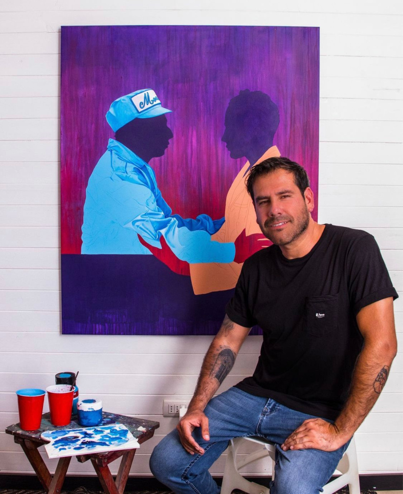 Semaine Live Painting et NFT avec Ruben Carrasco et Sebastian Riffo à la galerie Goldshteyn-Saatort