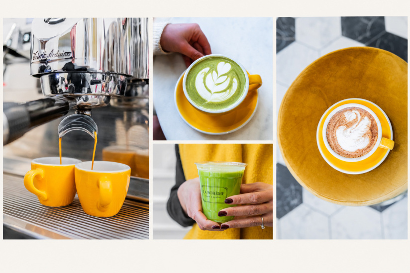 Café de spécialité, matcha latte et boissons glacées chez La Bohème Café & Salon à Paris 7e.