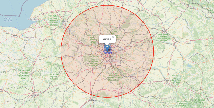 Déconfinement : comment calculer la zone de 100km à vol d'oiseau autorisés à partir de mon domicile
