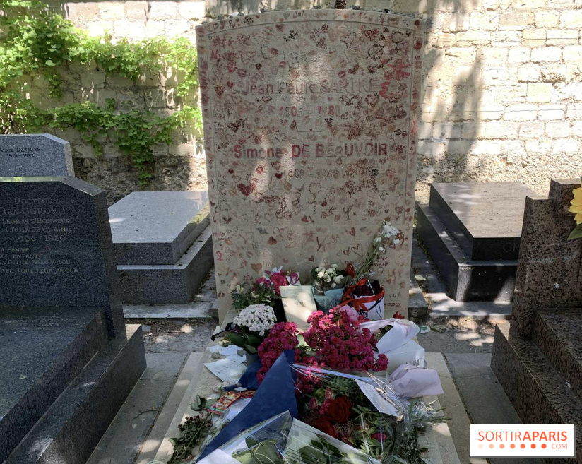 Tombe Jean-Paul Sartre Simone de Beauvoir cimetière du Montparnasse