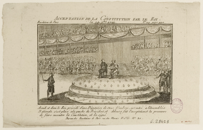 Éphéméride du 3 septembre à Paris : L'adoption de la première Constitution française à Paris