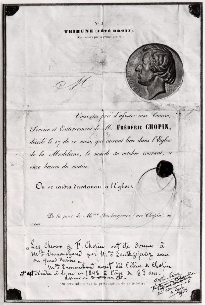Éphéméride du 30 octobre à Paris: Paris fait ses adieux à Frédéric Chopin à l'église de la Madeleine