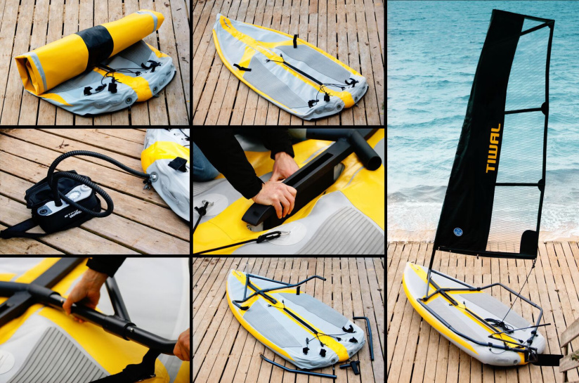 Des tours gratuits de voilier gonflable sur le lac de Torcy