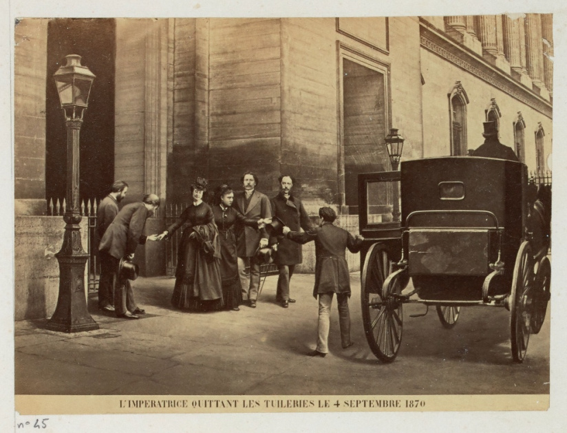 Les adieux de l'Impératrice Eugénie, lors de son départ des Tuileries