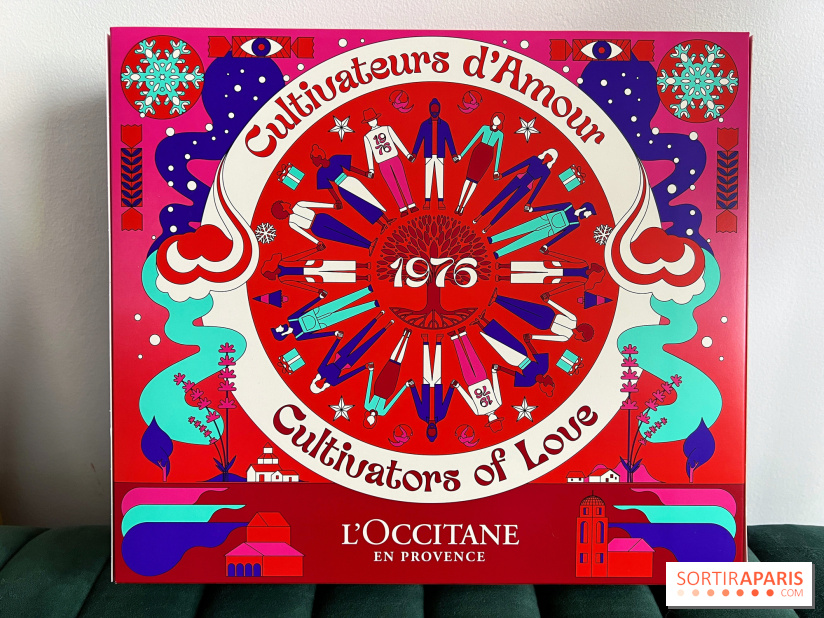 Le calendrier de l'Avent 2023 aux allures de paon coloré de L'Occitane