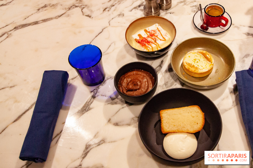 Douceurs de Jacopo Paris - ile flottante, mousse au chocolat, tarte au citron, baba au rhum