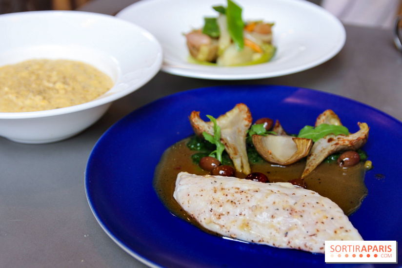 Cucina, Ducasse à la Maison de la Mutualité : bar rôti, polenta et légmumes