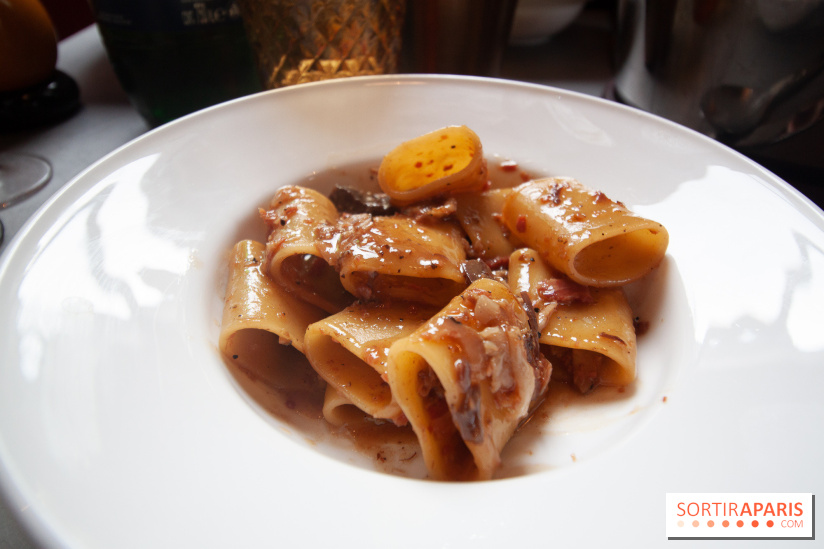 Cucina, Ducasse à la Maison de la Mutualité : paccheri à la joue de bœuf