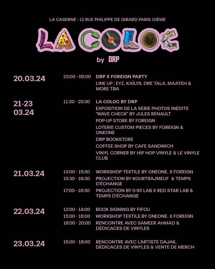 DRP, festival gratuit dédié à la street-culture : expositions, projections, talks & soirées à Paris