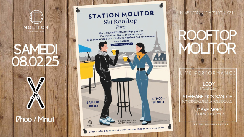 Station Molitor / Ski Rooftop Party à l'hôtel du 16e arrondissement de Paris