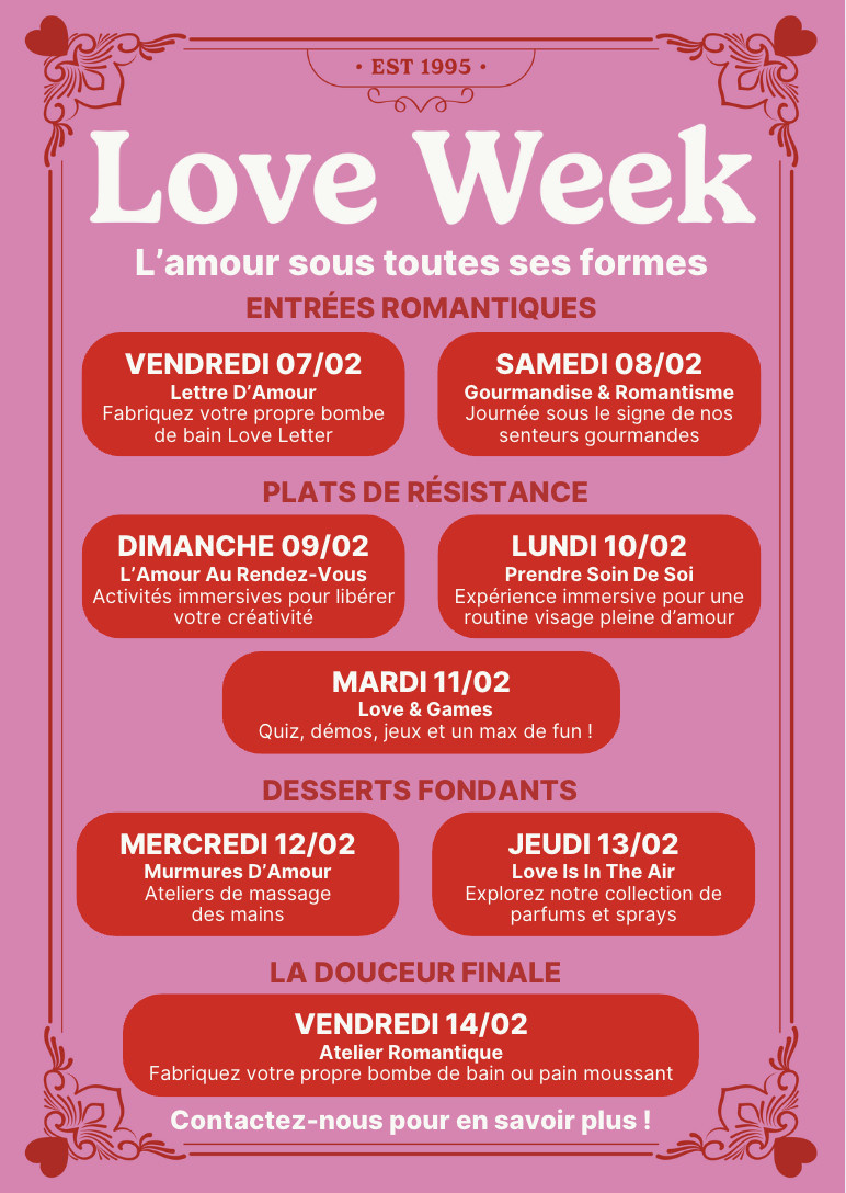 Saint Valentin ateliers LUSH