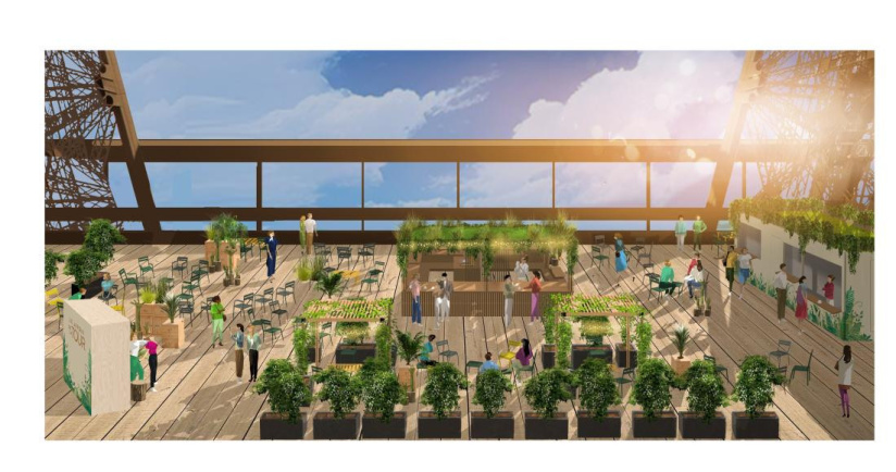 La terrasse d’été de la Tour Eiffel 2025 : jardin suspendu et bar éphémère à 60 mètres de hauteur