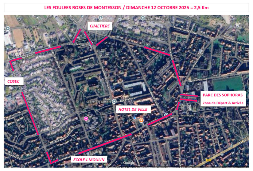 Octobre Rose 2025 : Les Foulées Roses, une course/marche solidaire de 5km à Montesson (78)