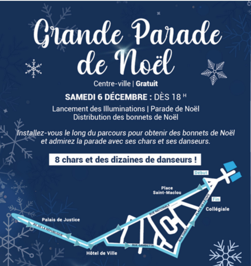 Illuminations de Noël 2025 à Mantes-la-Jolie (78) : une grande parade gratuite et ses danseurs