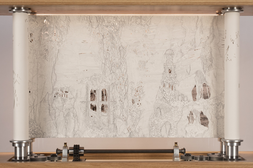 Promenade(s) en Champagne, l'installation sculpturale d'Eva Jospin au Carreau du Temple