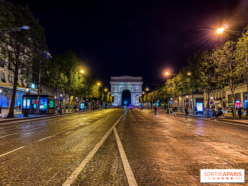 Visuel Paris Arc de Triomphe Champs Elysées nuit