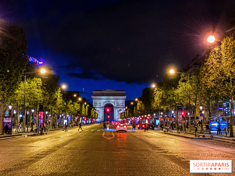 Visuel Paris Arc de Triomphe Champs Elysées nuit