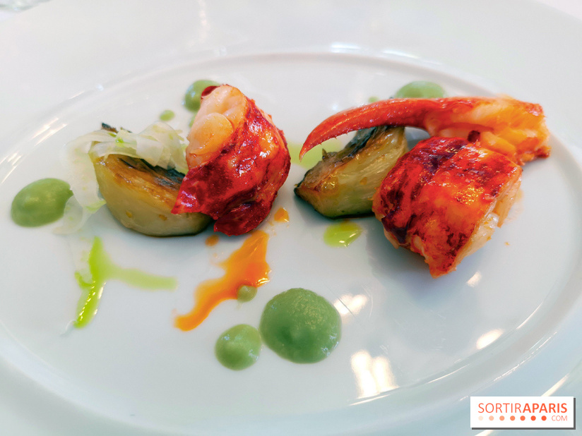 Le Laurent - Homard cuit dans un beurre coraillé, fenouil rôti au citron, sauce Newburg parfumée à la verveine
