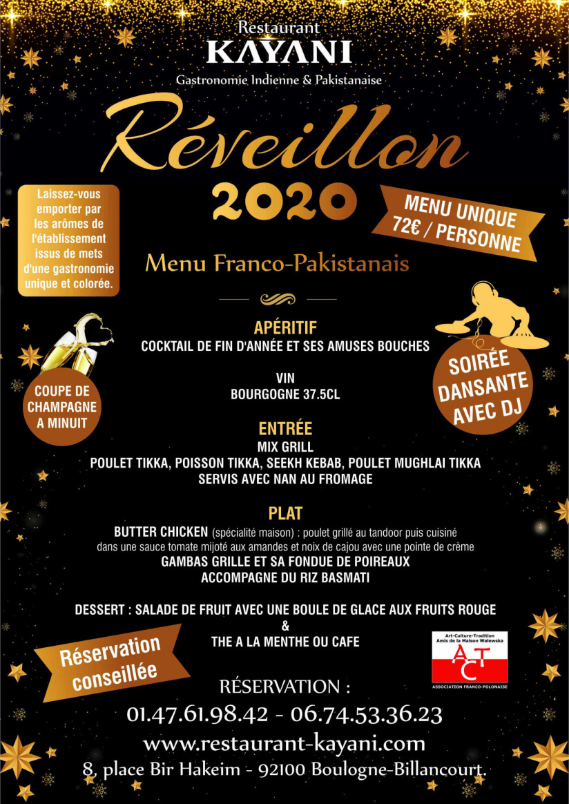 Saint- Sylvestre - Restaurant Indien 