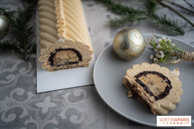 Bûche de Noël signature de Sébastien Serveau, Pâtisserie Fine Versailles