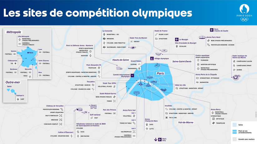 Jeux Olympiques de Paris 2024 : tous les sites olympiques de ces JO à Paris et en Île-de-France