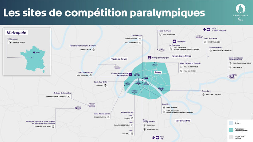 Jeux de Paris 2024 : tous les sites paralympiques à Paris et en Île-de-France