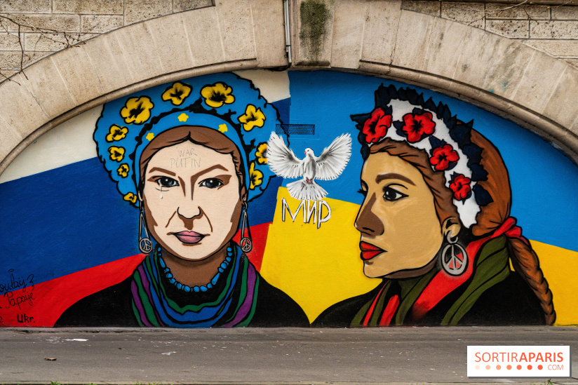 Le monde du street art se mobilise pour l'Ukraine à Paris, les photos