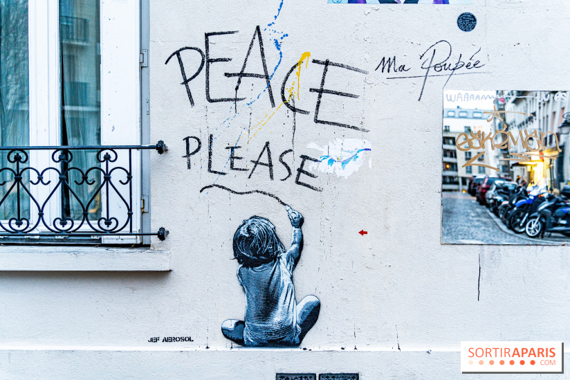 Le monde du street art se mobilise pour l'Ukraine à Paris, les photos