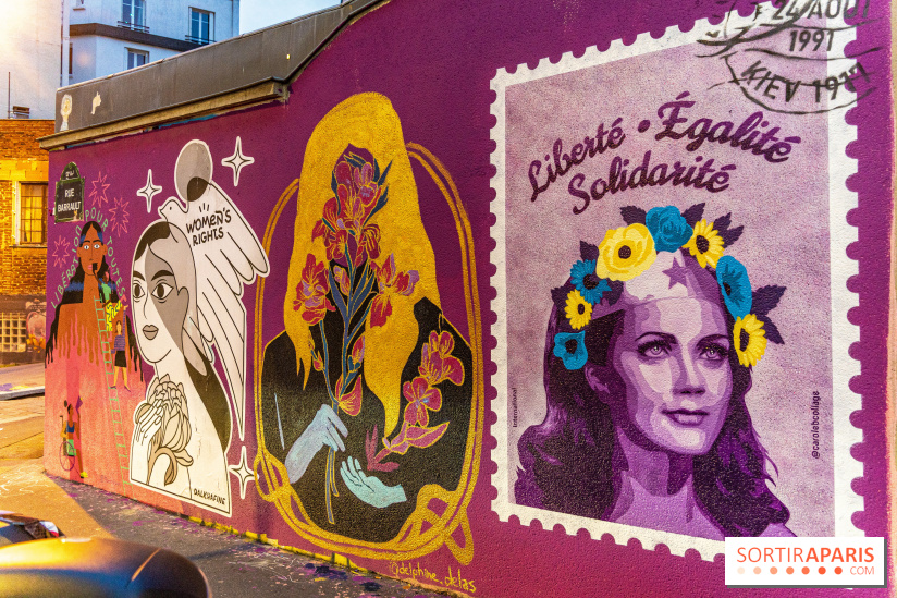 Le monde du street art se mobilise pour l'Ukraine à Paris, les photos