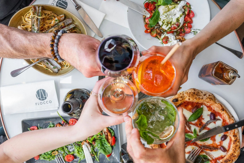 La belle ambiance Italienne du restaurant Flocco Paris 17ème