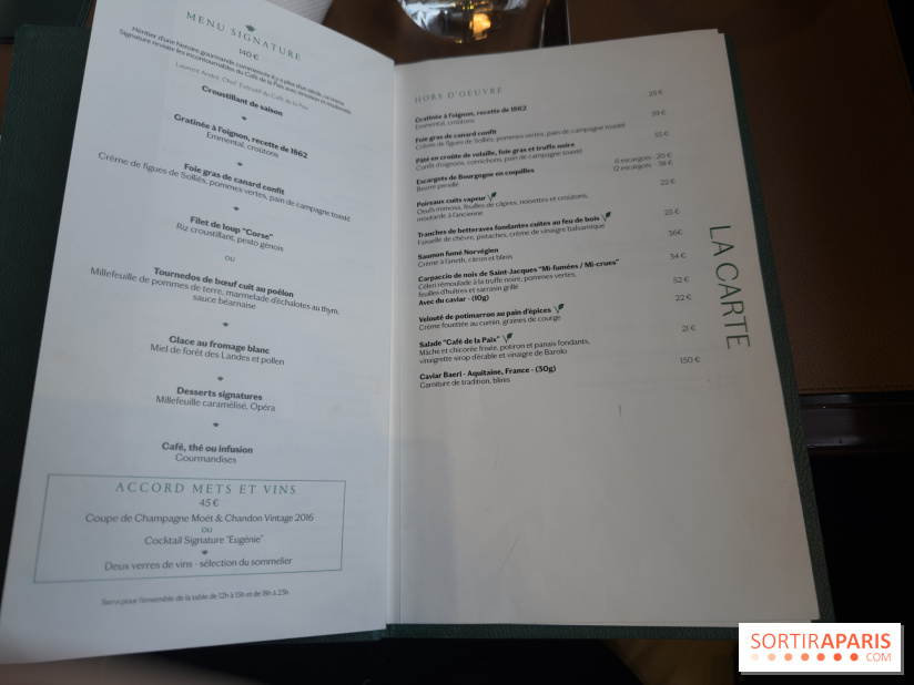 Photos : le Café de la Paix, carte et restaurant