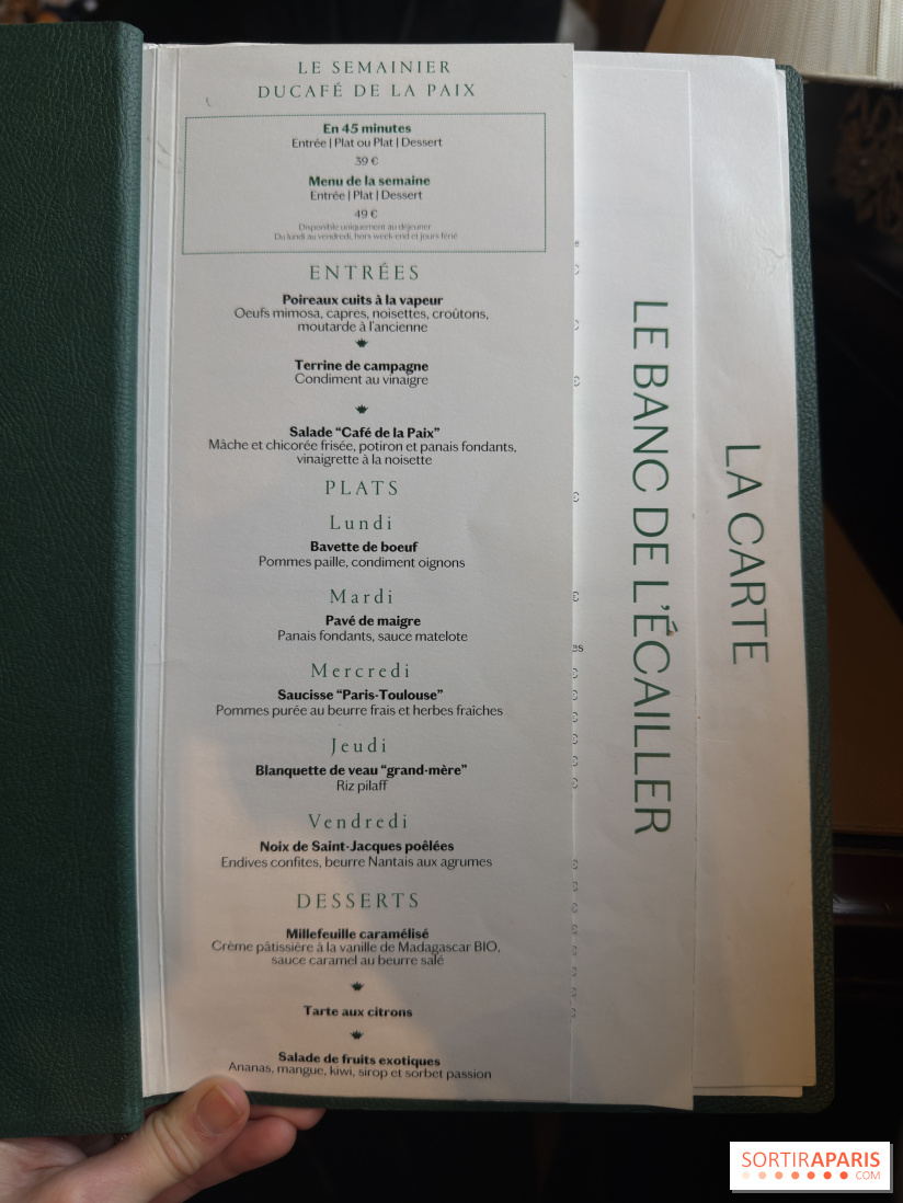 Photos : le Café de la Paix, carte et restaurant