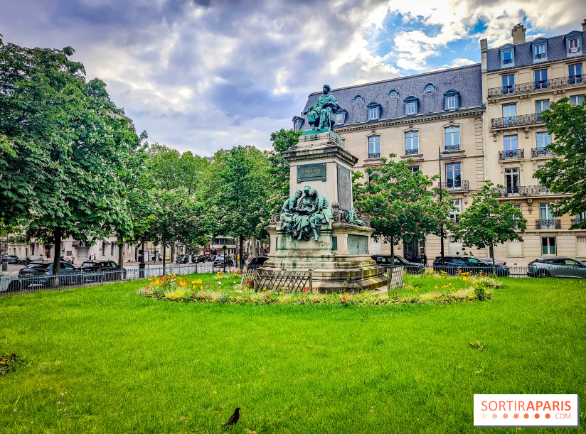 Visuels Paris - jardin solitude alexandre dumas place 17e arrondissement Malesherbes