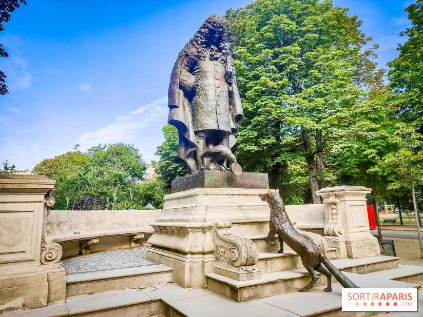 Visuels Paris - statue Jean de la Fontaine jardin Ranelagh