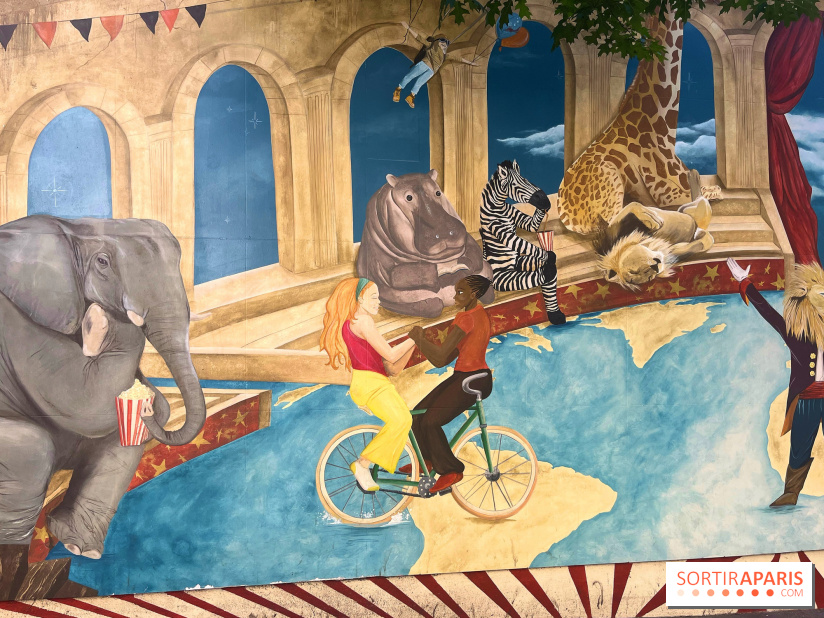 Le saviez-vous ? Un fresque de street art sur le thème du cirque, se cache  à Pigalle