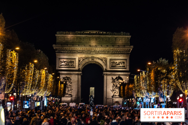 Illuminations nations des Champs-Élysées 2022, inauguration avec Tahar Rahim