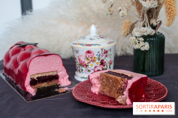 Les bûches de Noël 2022 d'oh oui!, la pâtisserie sans sucres IG bas- buche fruits rouges